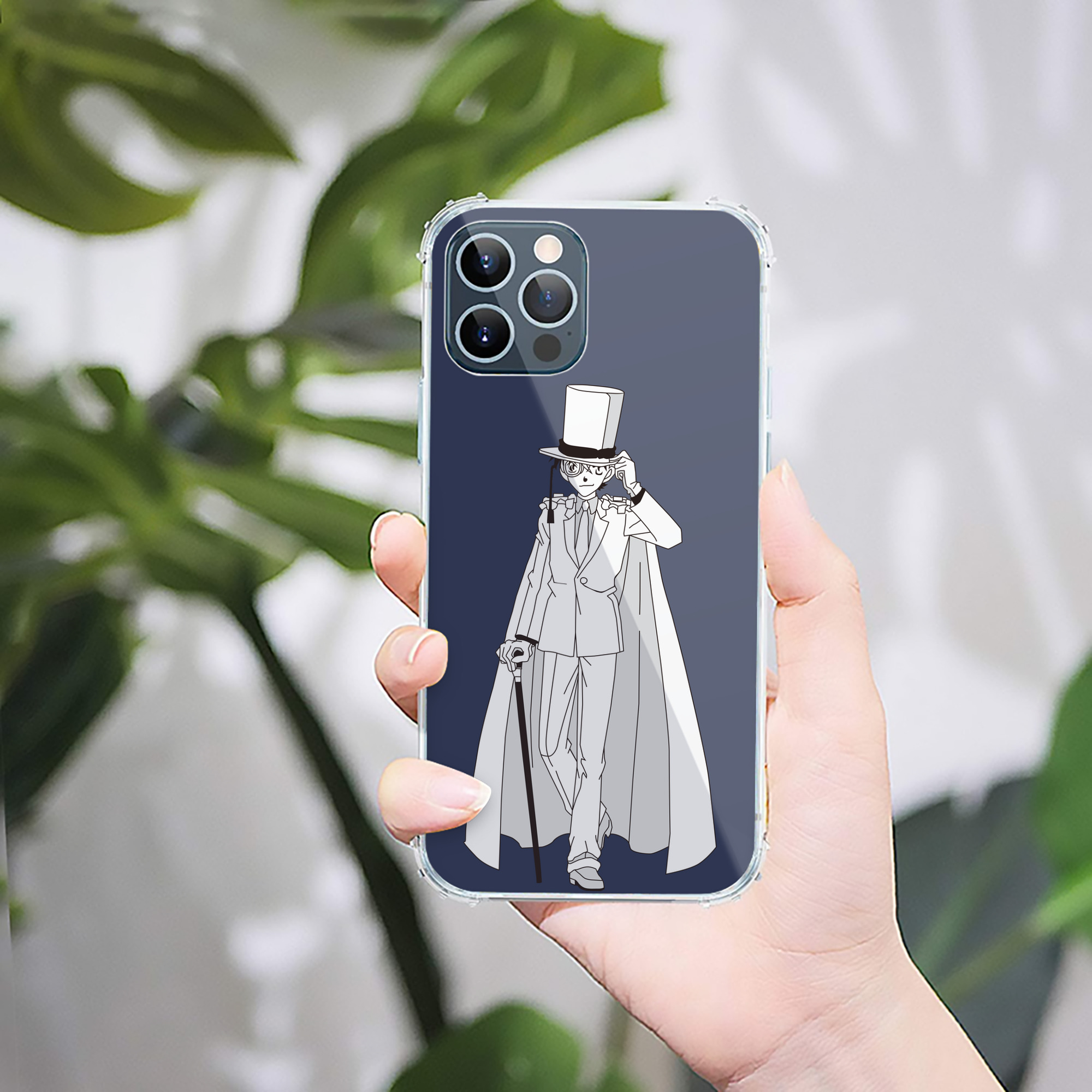 （画像用） 名探偵コナン くろば かいと Detective Conan Kuroba Kaito 【iPhone 12シリーズ対応】透明スマホケース（クリアソフトケース）